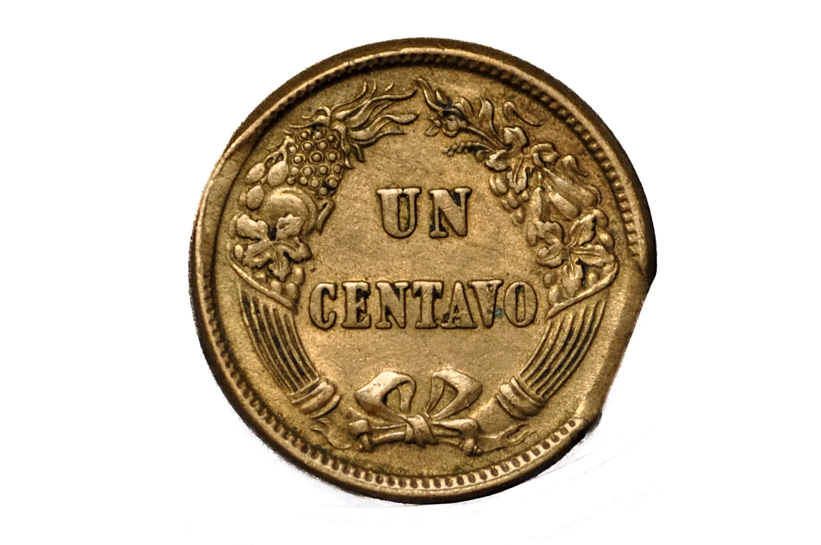 1864 Un Centavos Mexican Minor Clipped Planchet Error Coin - Mexico Error Clipped Planchet 1864 Une Centavos - Image 2