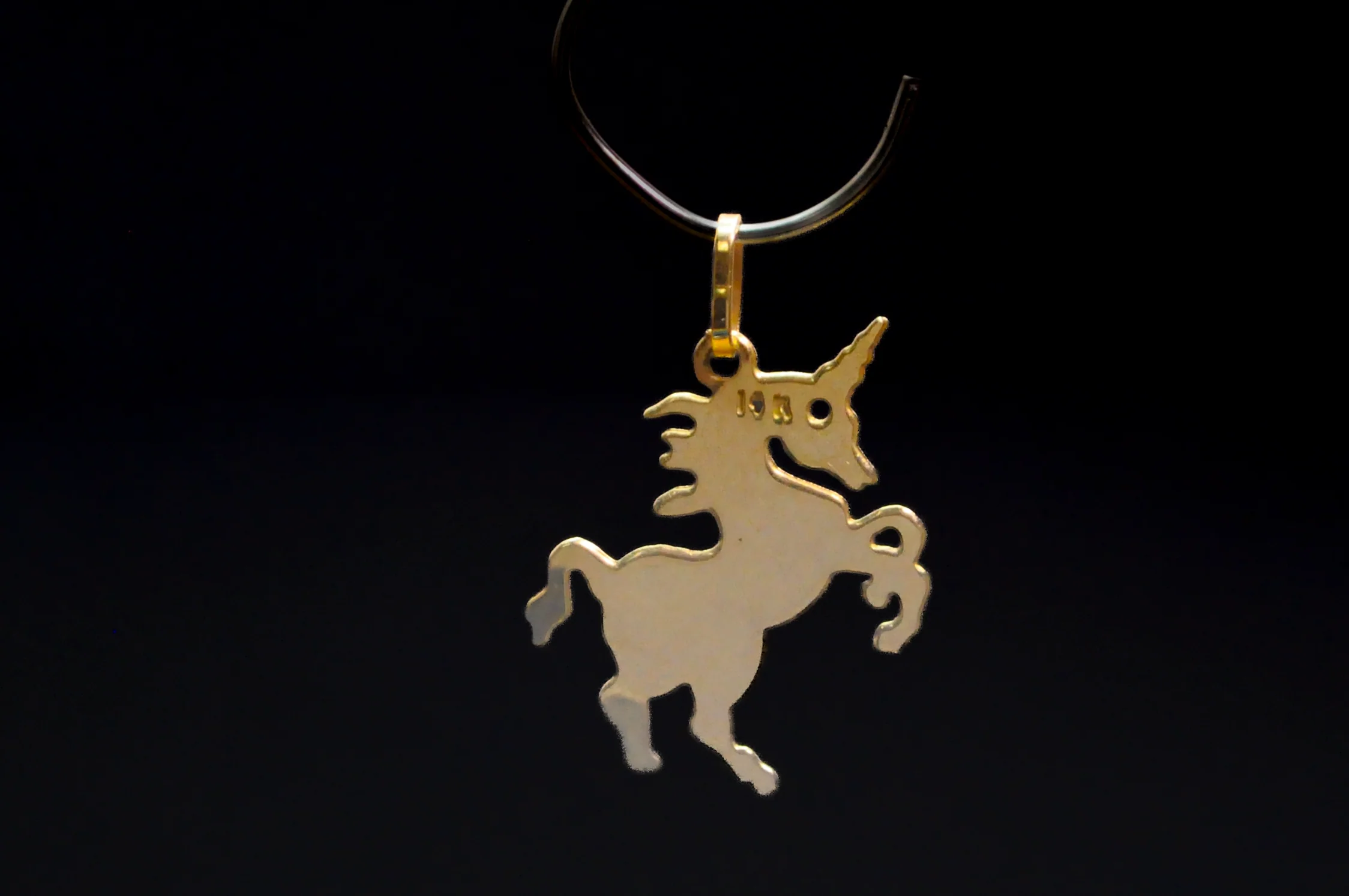 14 Karat Yellow Gold Unicorn Charm - .47 Grams - Stamped and Tested 14 Kt - Mythical Jewelry - Image 3