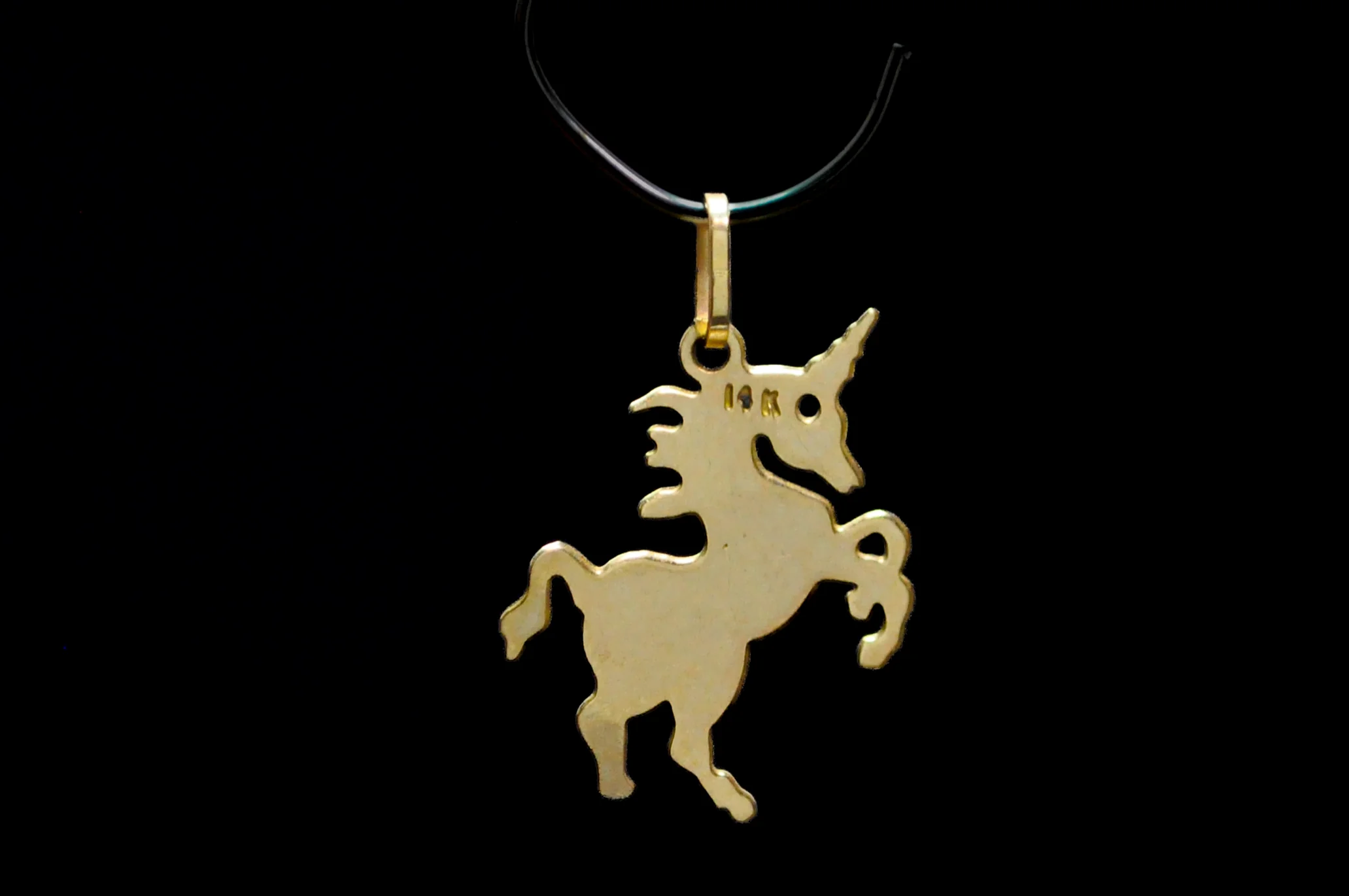 14 Karat Yellow Gold Unicorn Charm - .47 Grams - Stamped and Tested 14 Kt - Mythical Jewelry - Image 5