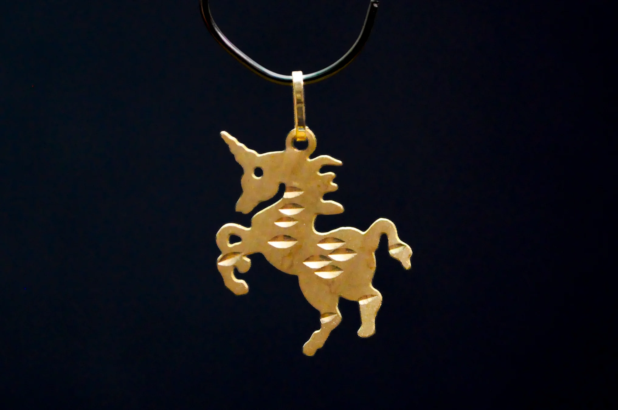 14 Karat Yellow Gold Unicorn Charm - .47 Grams - Stamped and Tested 14 Kt - Mythical Jewelry - Image 6