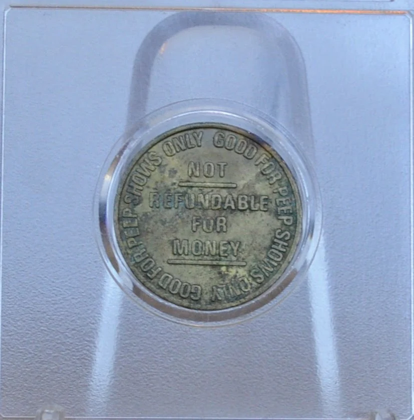 1990s Adults Only Peep Show Token - Adults Only Not Refundable Amusement Token - Image 2