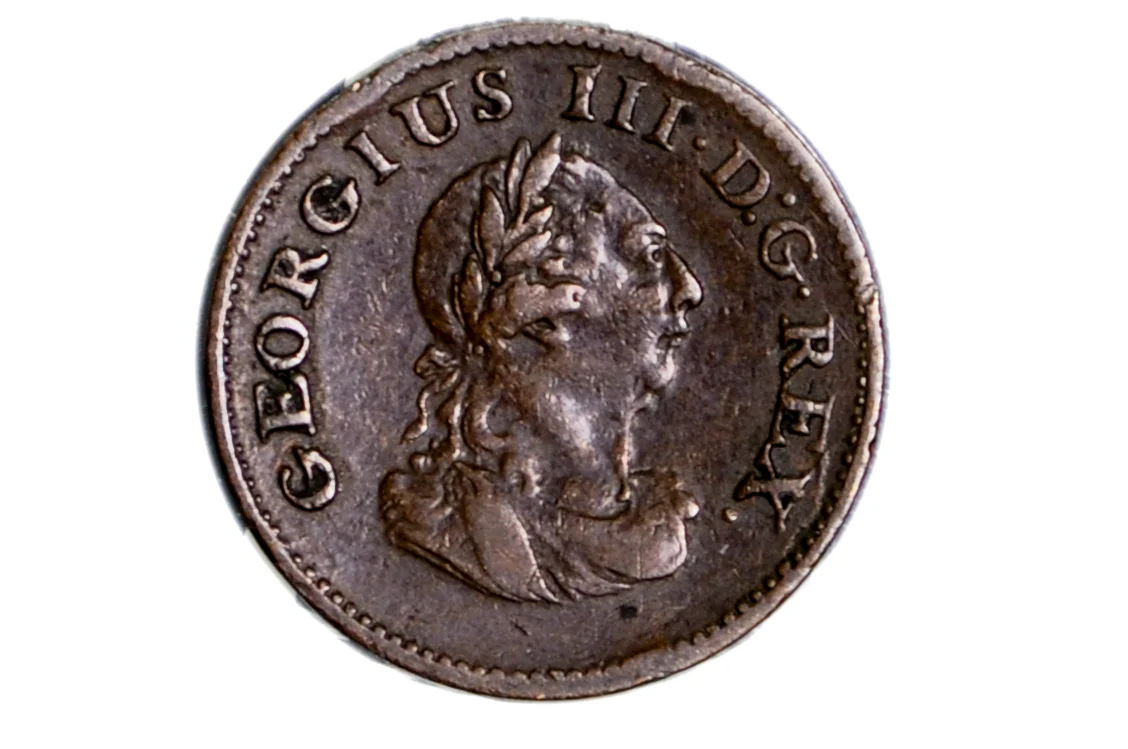 1806 Irish Farthing - Cláirseach Design (Celtic Harp) - Awesome Piece of History! - Image 2