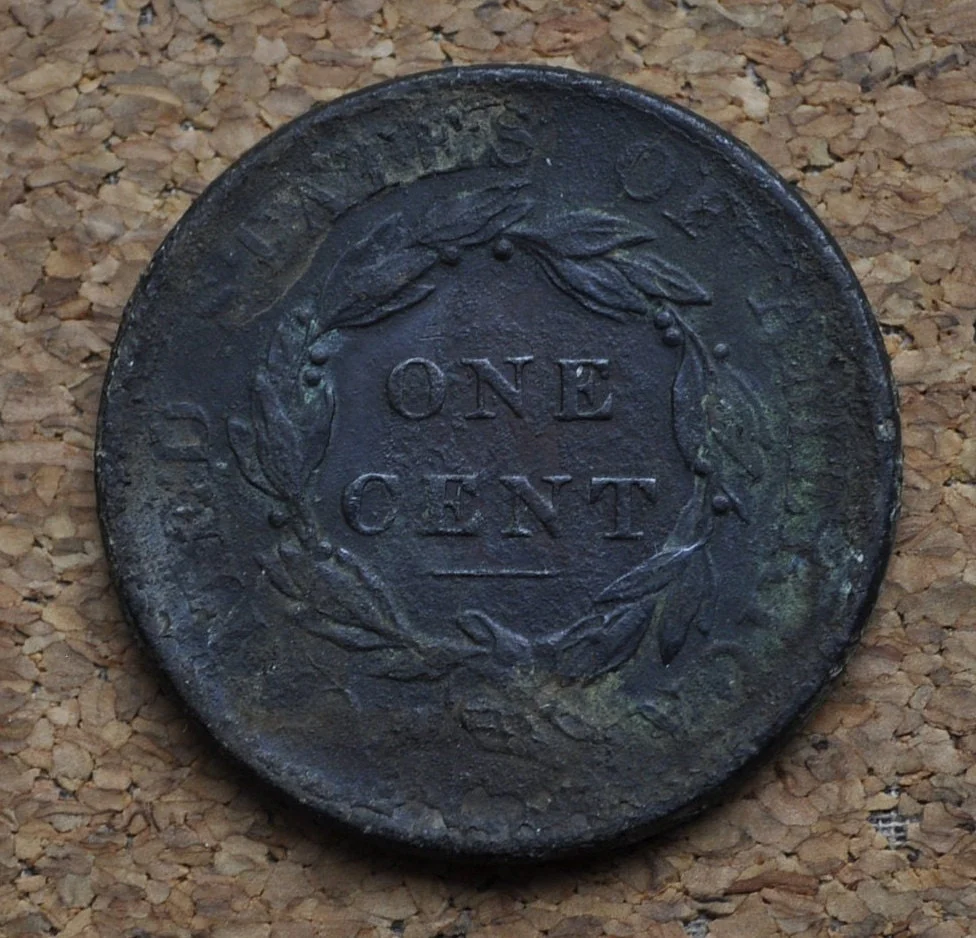 1820 Matron Head Large Cent Large Date - Cull / Corrosion - US Large Cent - 1820 Coronet Liberty Head Cent - 1820 Large Date Variety - Image 4