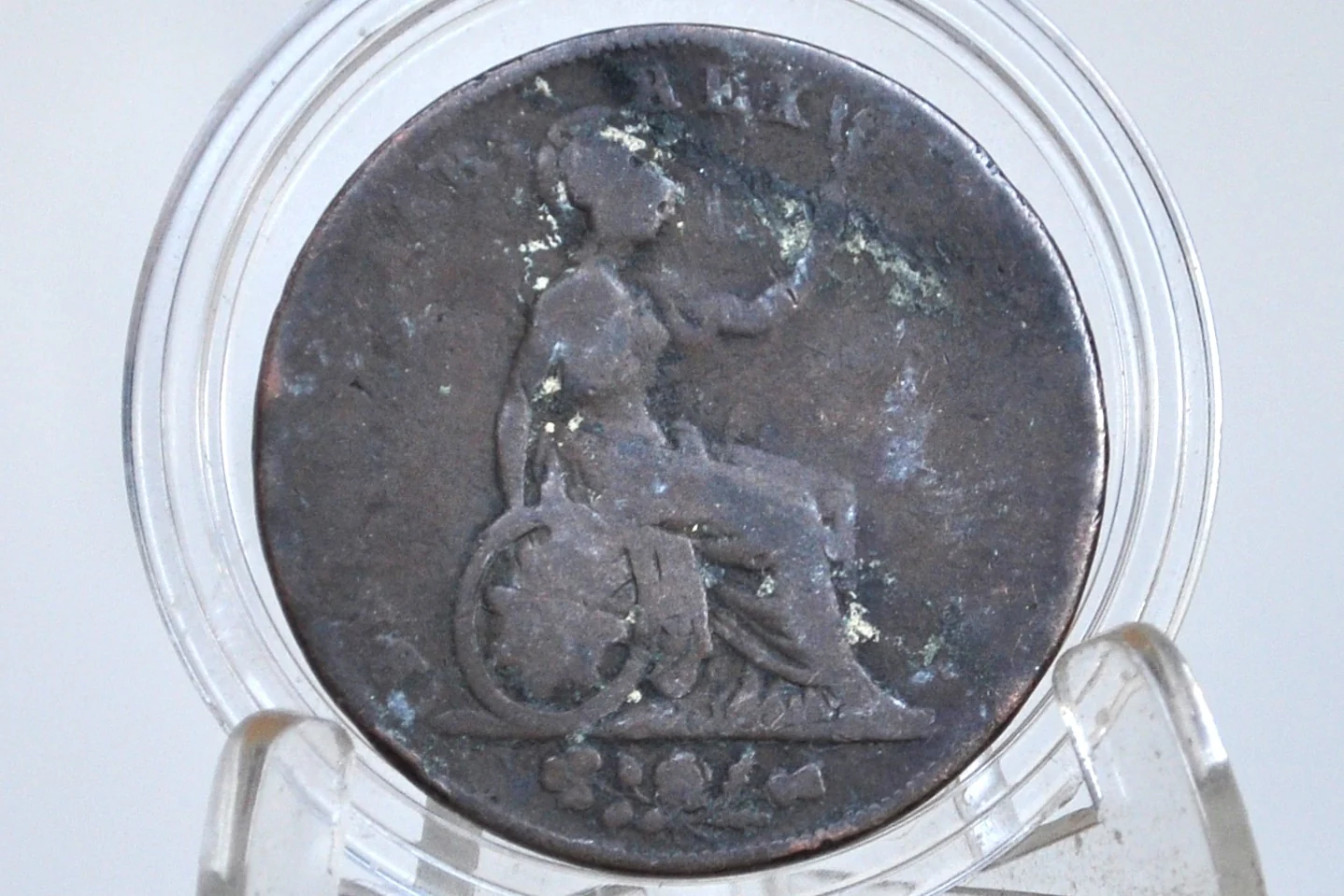 1827 Great Britain Half Penny - VG - UK Halfpenny 1827 - King George III - British 1/2 Penny 1827 - Image 2