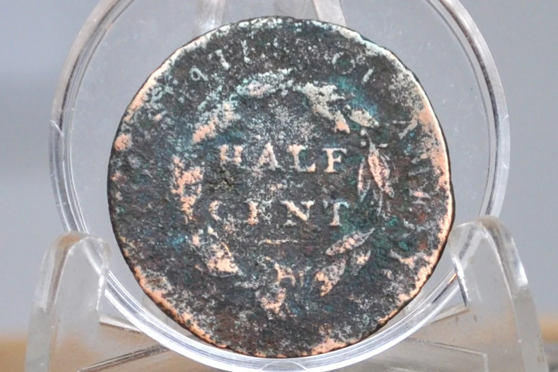 1828 Half Cent - Cull Condition / Grade; Filler Coin - Classic Head Half Cent - 1828 Classic Head Cent 1828 Half Penny - Image 2