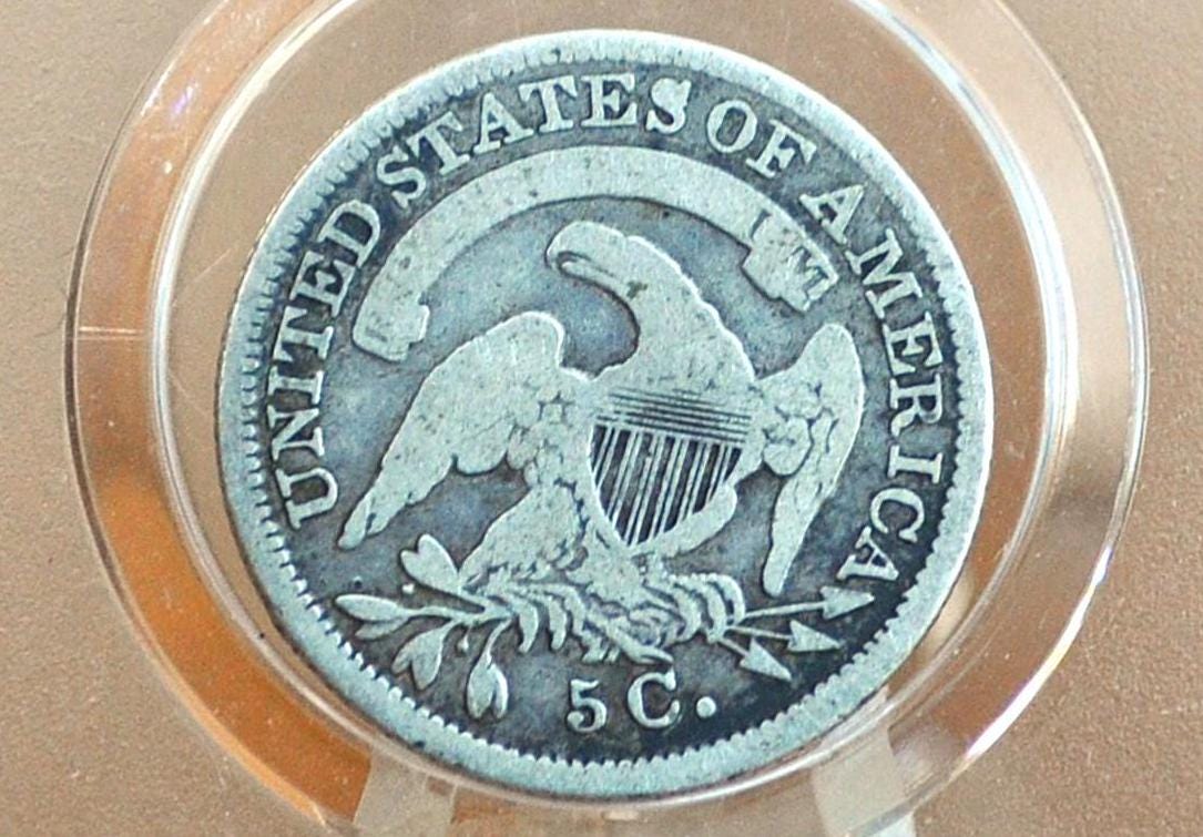 1835 Capped Bust Half Dime - VG++, Great Detail - Silver US Half Dime - 1835 Half Dime - Early American Coin - Image 2
