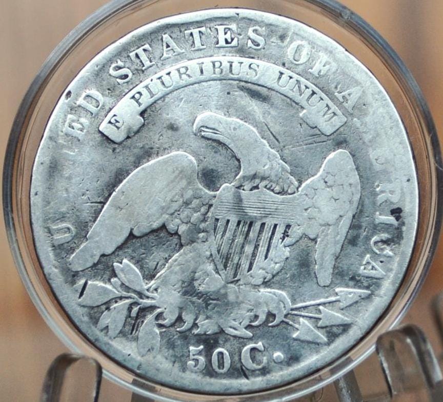 1835 Capped Bust Half Dollar - VG, Cleaned - 1835 Half Dollar US Half Dollar 1835 Silver Half Dollar - Image 2