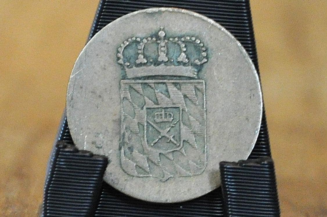 1835 German States 1 Pfennig - Bavaria - Great Condition, VF - Ludwig I - One Pfennig 1835 - Image 2