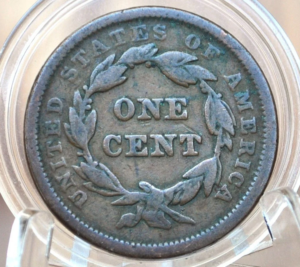 1843 Braided Hair Large Cent - Petite Head, Small Letter - 1843 Coronet Cent - 1843 US Large Cent - Braided Hair 1839 to 1857 - Image 5