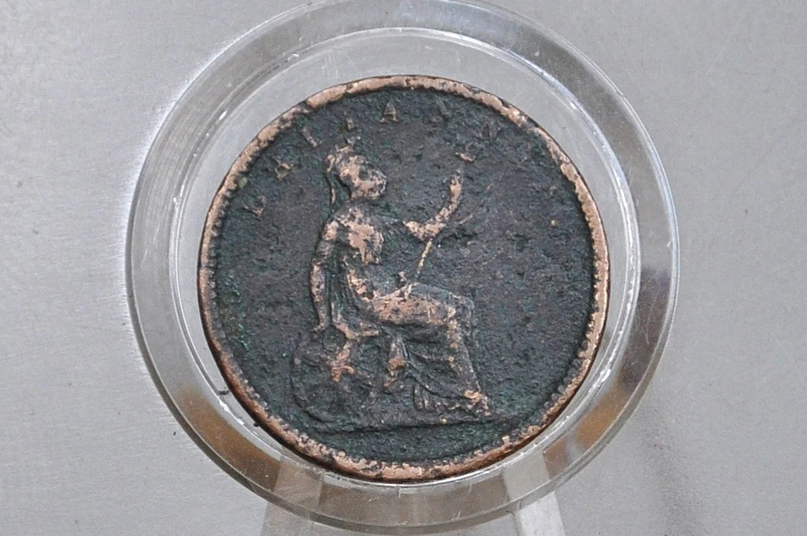 1848 Copper Ionian Islands 1 Lepton Greece - British United States of Ionian Islands Rarer Coin - - Image 2