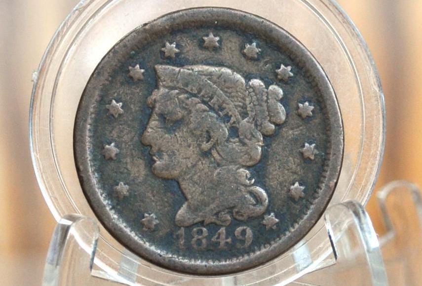 1849 Braided Hair Large Cent - Choose by Grade - 1849 Coronet Cent - 1849 US Large Cent - Braided Hair 1839 to 1857 - Image 6