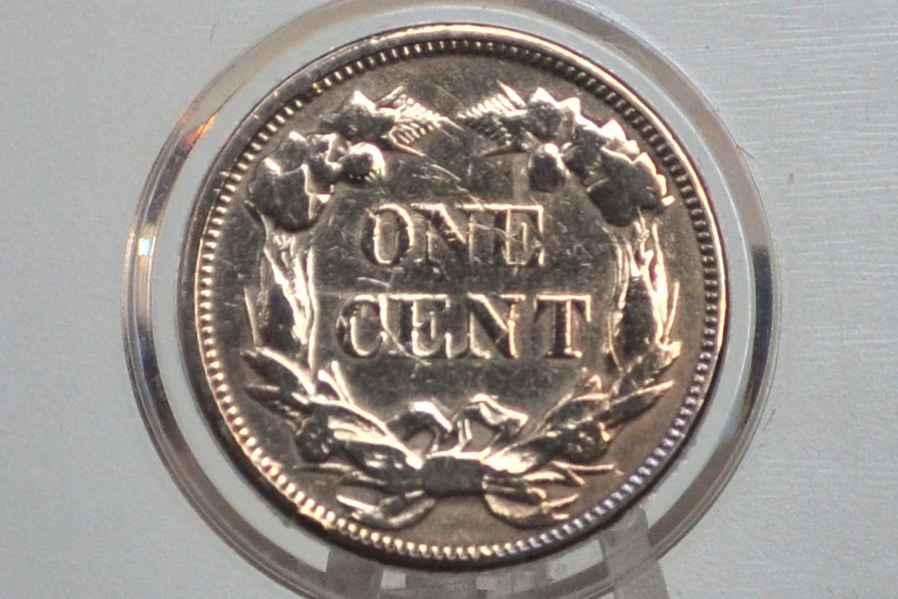 1858 Flying Eagle Penny - VF Details, Cleaned - 1858 Cent Flying Eagle 1858 Damage Coin / Discount Coin - Image 2