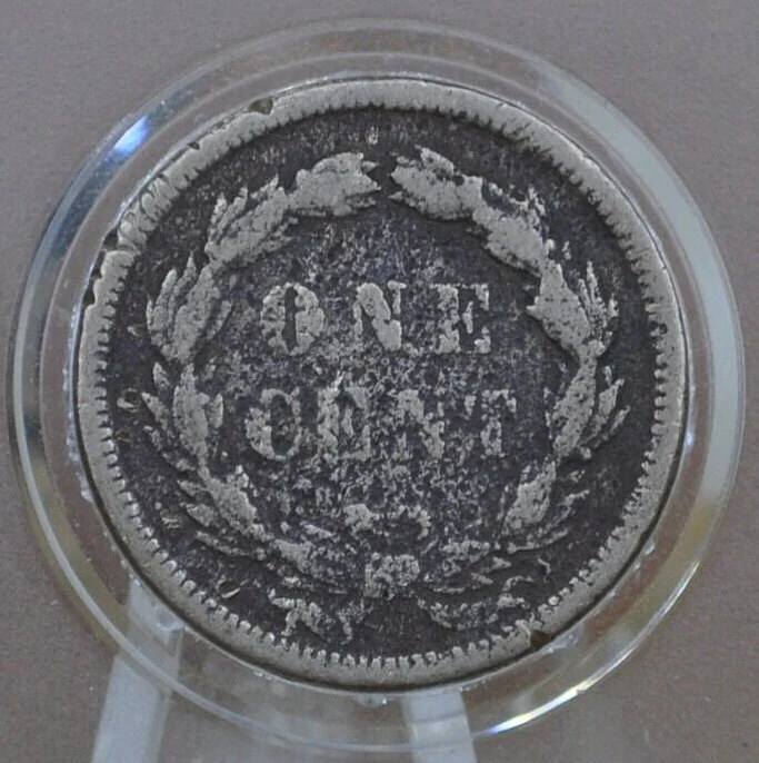 1859 Indian Head Penny - Cull Grade / Condition - First year of production - Necessary addition to a collection - 1859 Indian Cent Head 1859 - Image 2