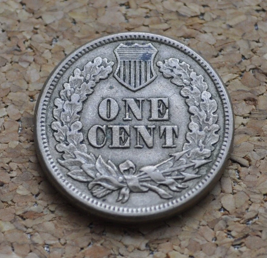 1860 Indian Head Penny / 1860 Indian Head Cent - XF details with ding on profile - Incredible Detail - Lower Price due to damage - Image 4