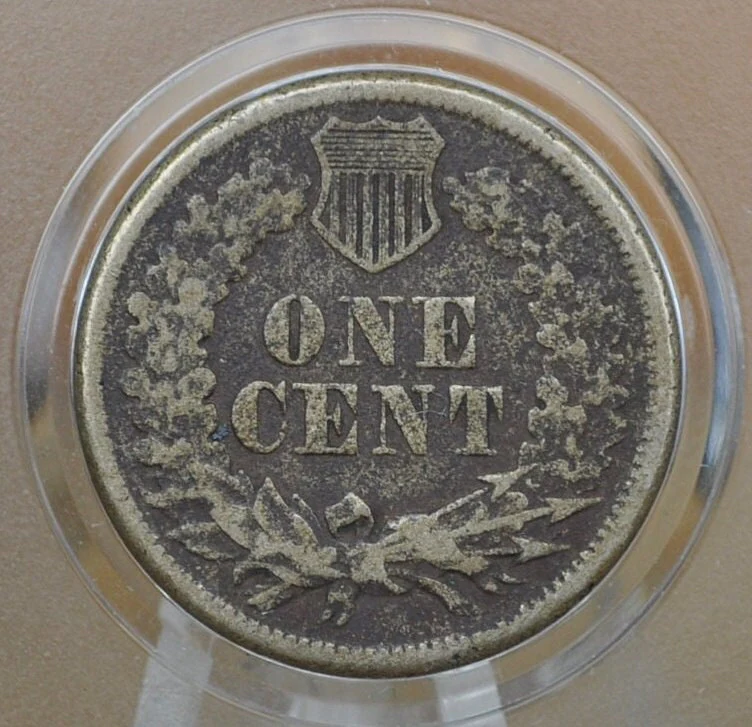 1860 Indian Head Penny - VF details with prior corrosion - Third year of production - 1860 Indian Head Cent 1860 - Image 2