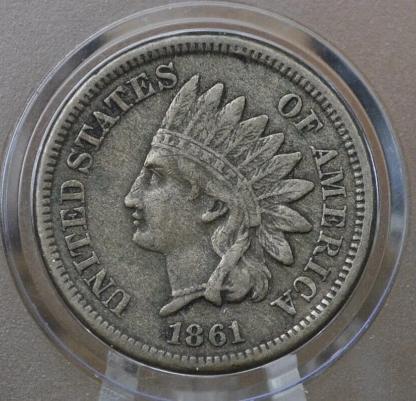 1861 Indian Head Penny - Choose by Grade - 1861 Cent One Cent US 1861 - Better Date, Harder to Find - Image 5