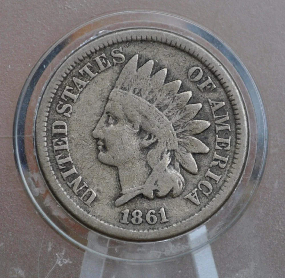 1861 Indian Head Penny - Choose by Grade - 1861 Cent One Cent US 1861 - Better Date, Harder to Find - Image 9