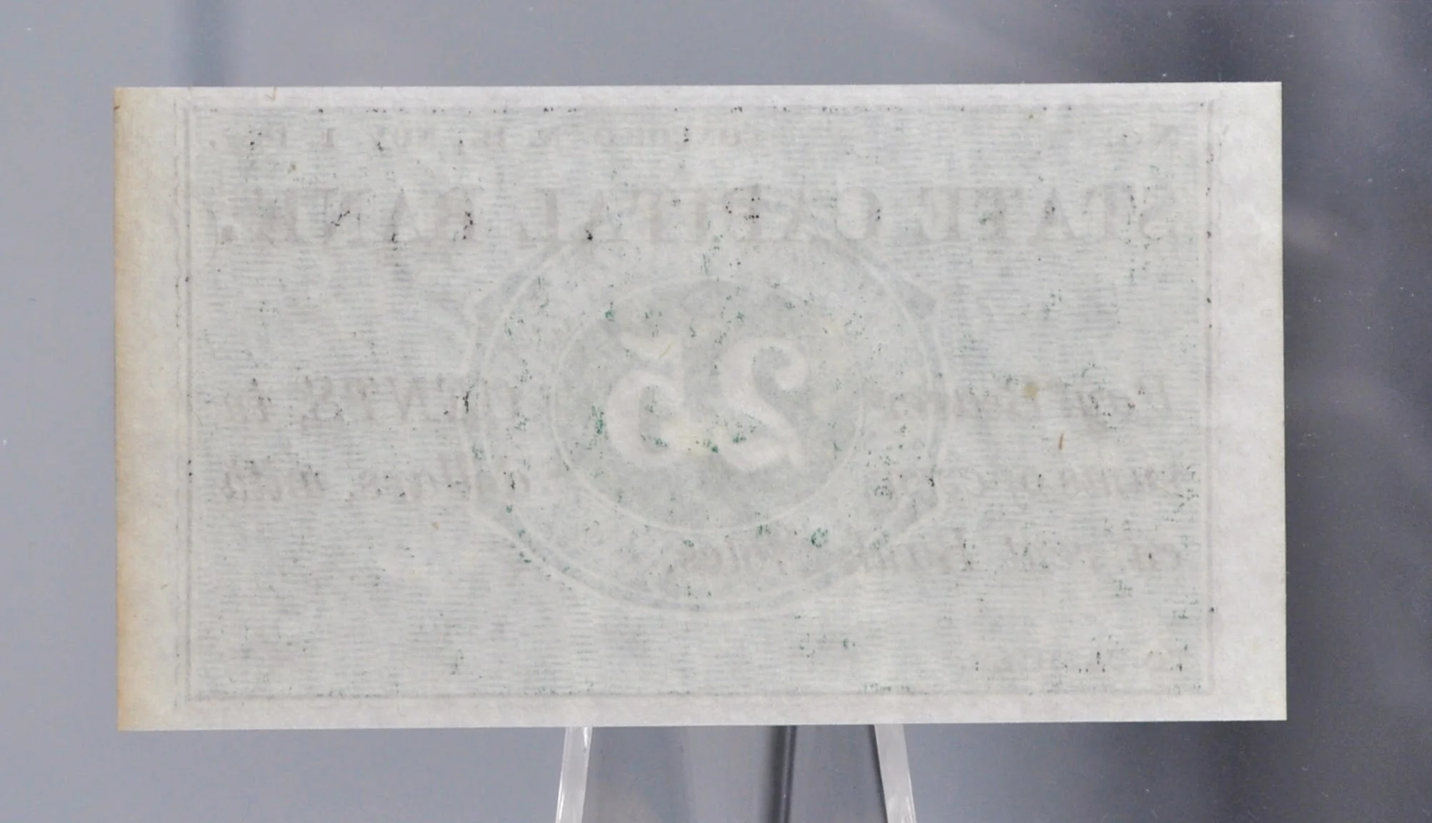 1862 State Capital Bank 25 Cents Merchant Scrip Note - Unissued Remainder - New Hampshire Obsolete - 1862 Concord NH Twenty-Five Cent Note - Image 2
