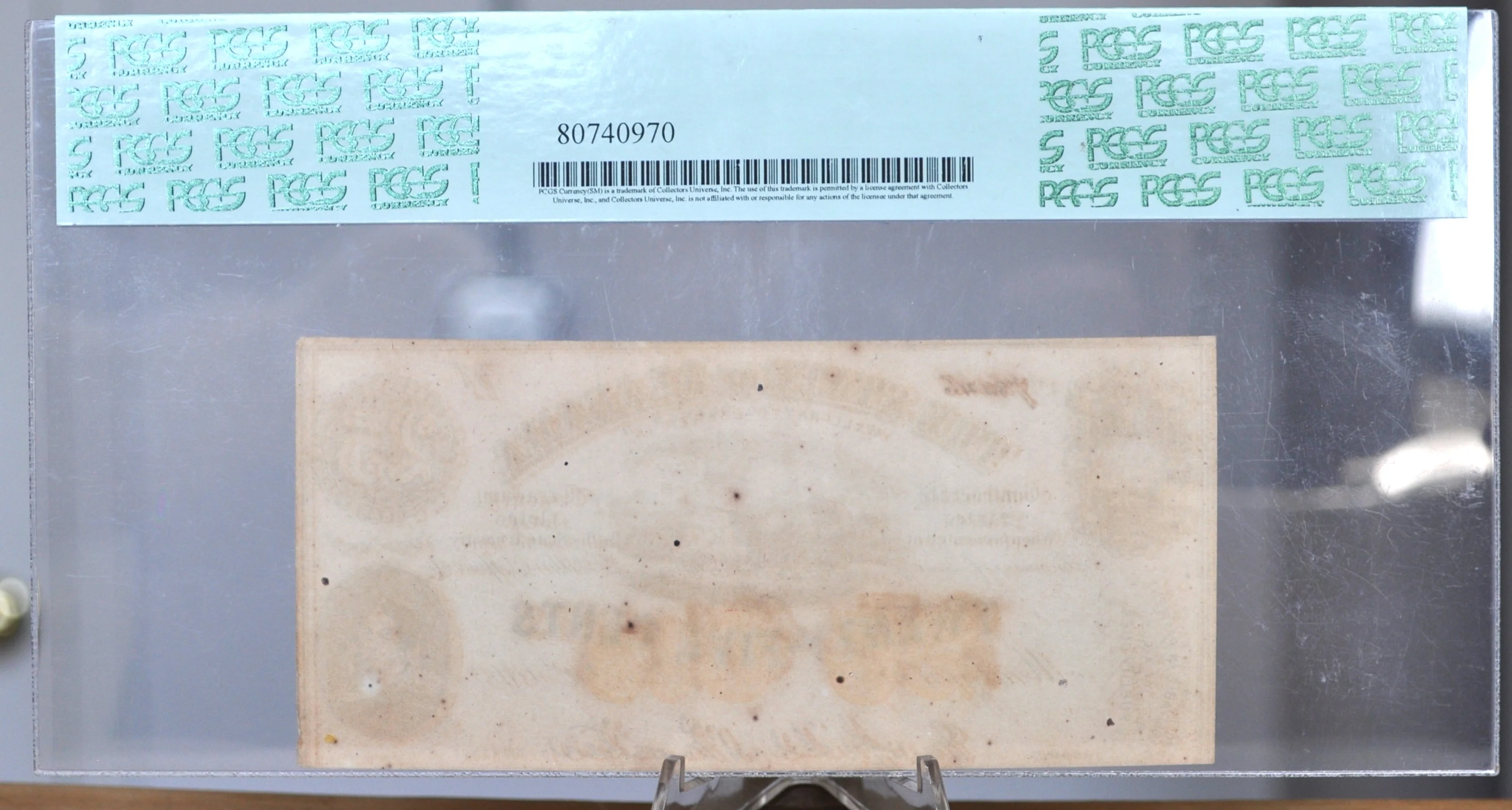 1863 State of Alabama 25 Cents Obsolete Note - PCGS Graded Choice New 63 - 1863 Montgomery AL Twenty-Five Cent Obsolete Note - Cr.6 - Image 2