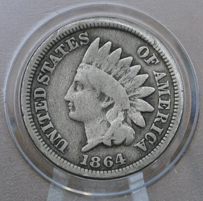1864 Cupronickel Indian Head Penny - Choose by Grade - Good Early Date - Civil War Era - 1864 Copper Nickel Variety 1864 - Image 9