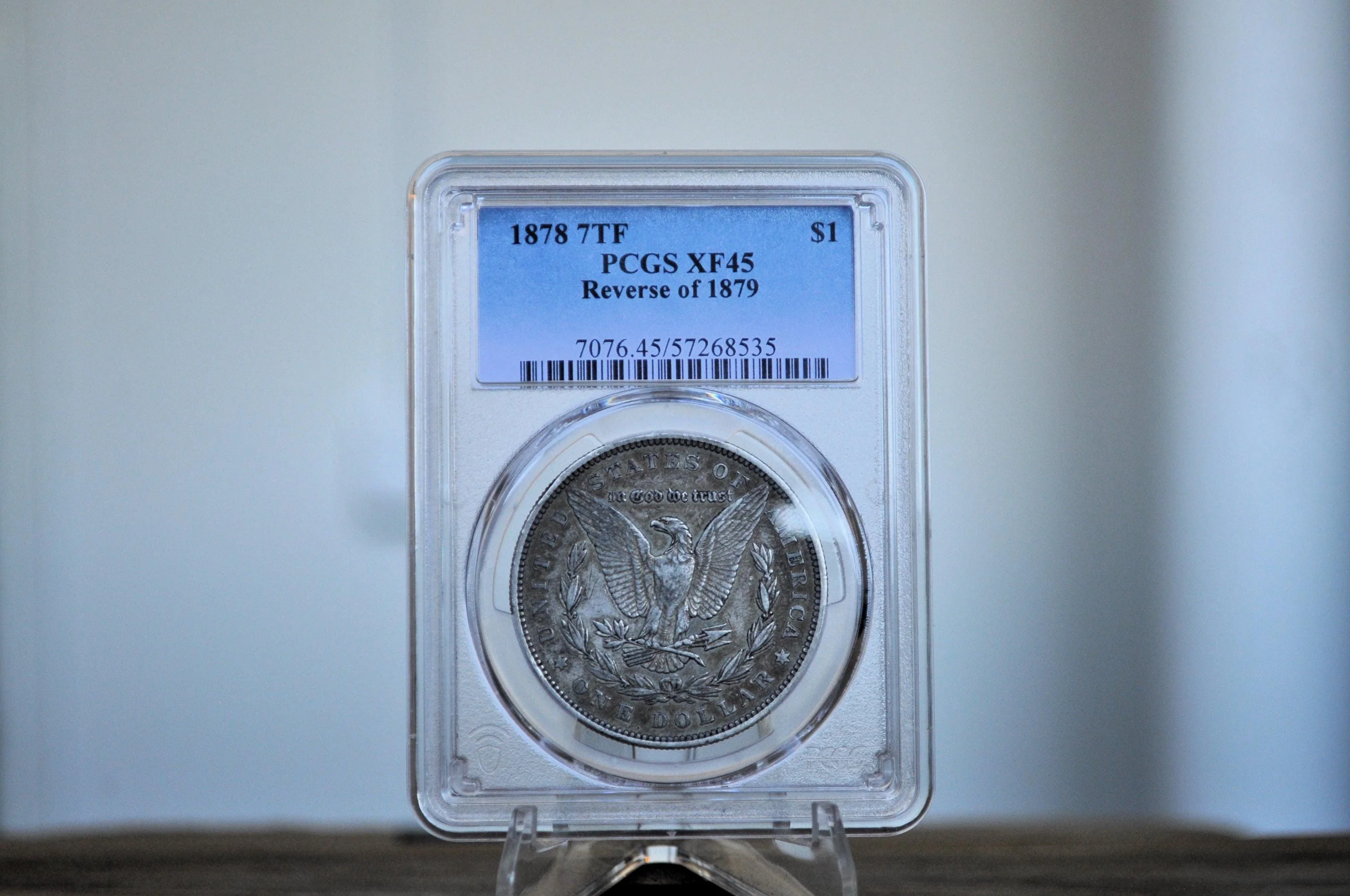 1878 7TF Morgan Silver Dollar Reverse of 1879 - PCGS graded error- XF45 - Image 2