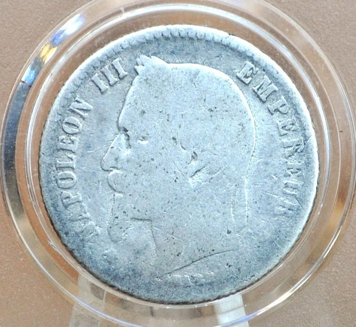 1867 French 50 Centimes A Mint Mark - Silver - Napoleon III France Fifty Centimes 1867BB - Napoleon the 3rd - Image 2
