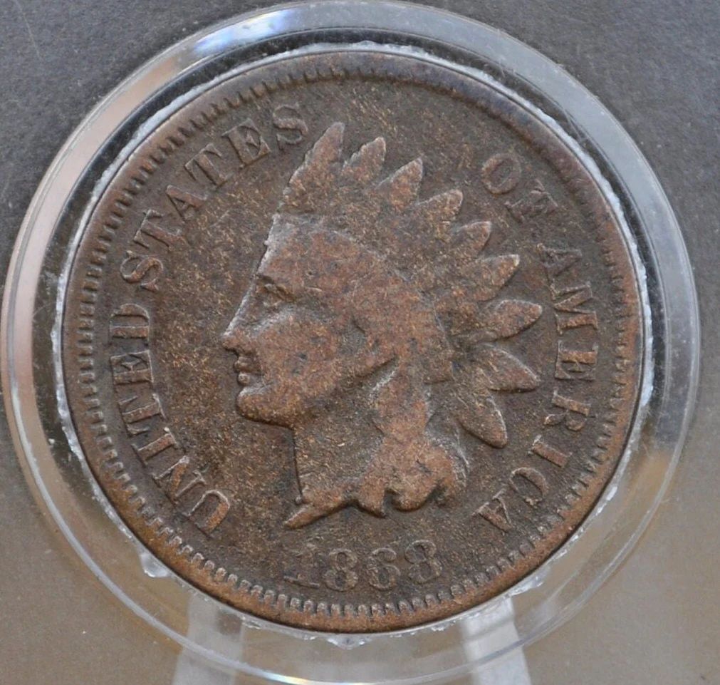 1868 Indian Head Penny - Choose by Grade / Condition, Choose by Grade - Rarer Date - Civil War Era Coin - 1868 Cent - Image 9