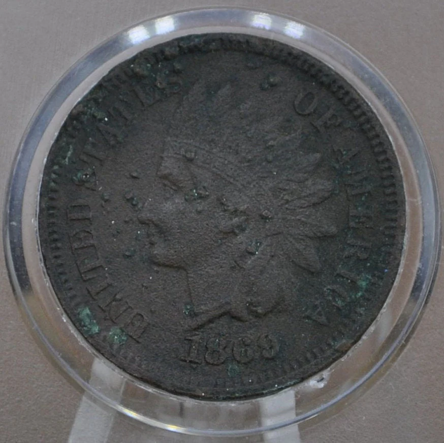 1869 Indian Head Penny - Key Date, Rarest of the 1860's - Choose by Condition / Grade - 1869 Cent - Image 8