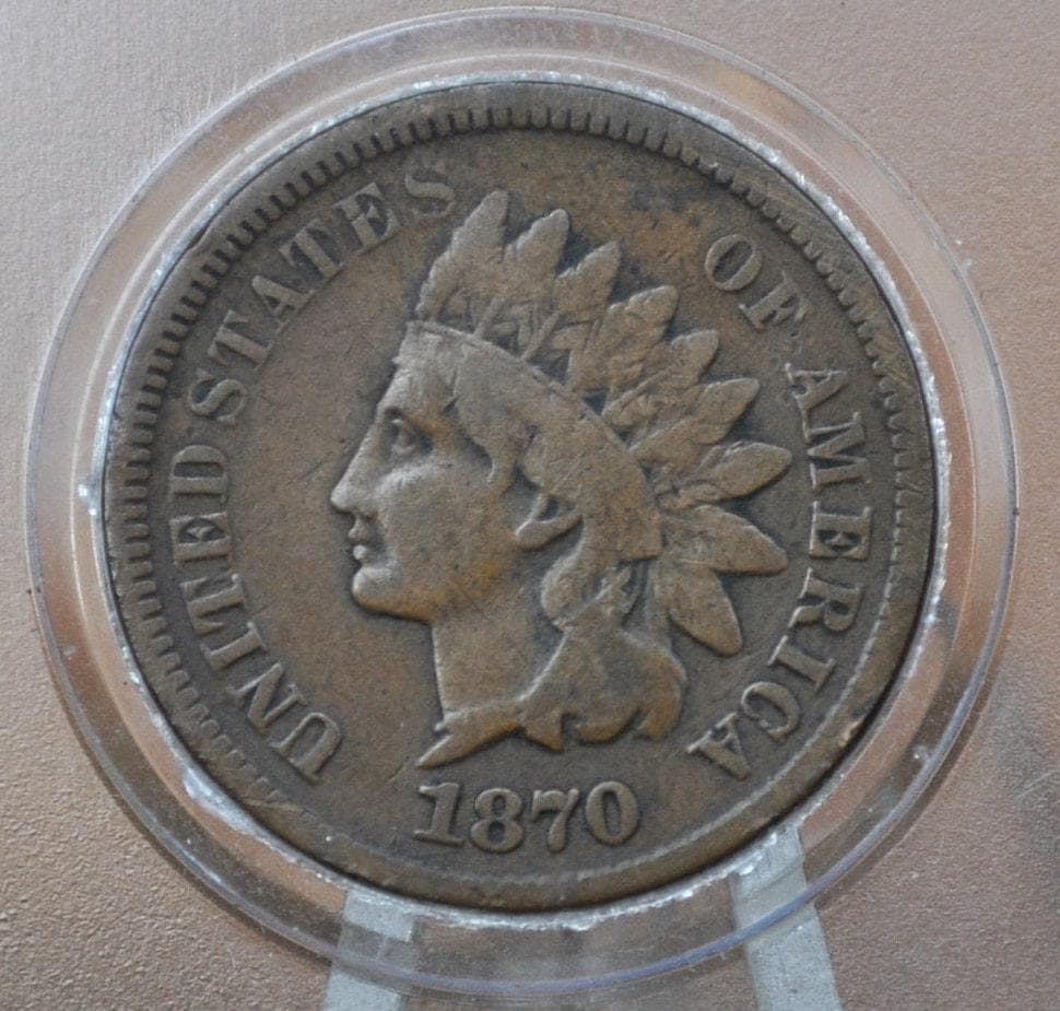 1870 Indian Head Penny - Key Date Indian Head - Choose by Grade - 1870 US 1 Cent 1870 Indian Head Cent 1870 - Image 4