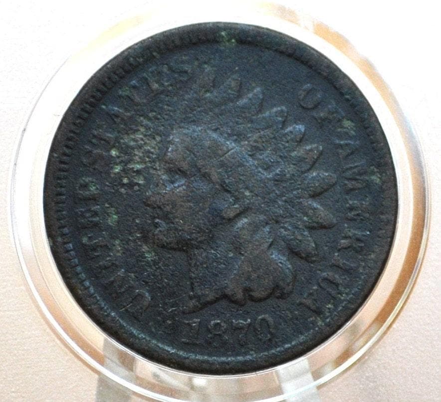 1870 Indian Head Penny - Key Date Indian Head - Choose by Grade - 1870 US 1 Cent 1870 Indian Head Cent 1870 - Image 9