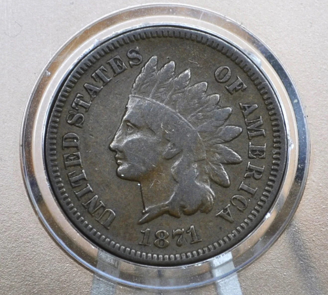 1871 Indian Head Penny - Hard to find Date - Choose by Grade / Condition - Key Date Indian Head - 1871 Indian Head Cent 1871 - Image 3