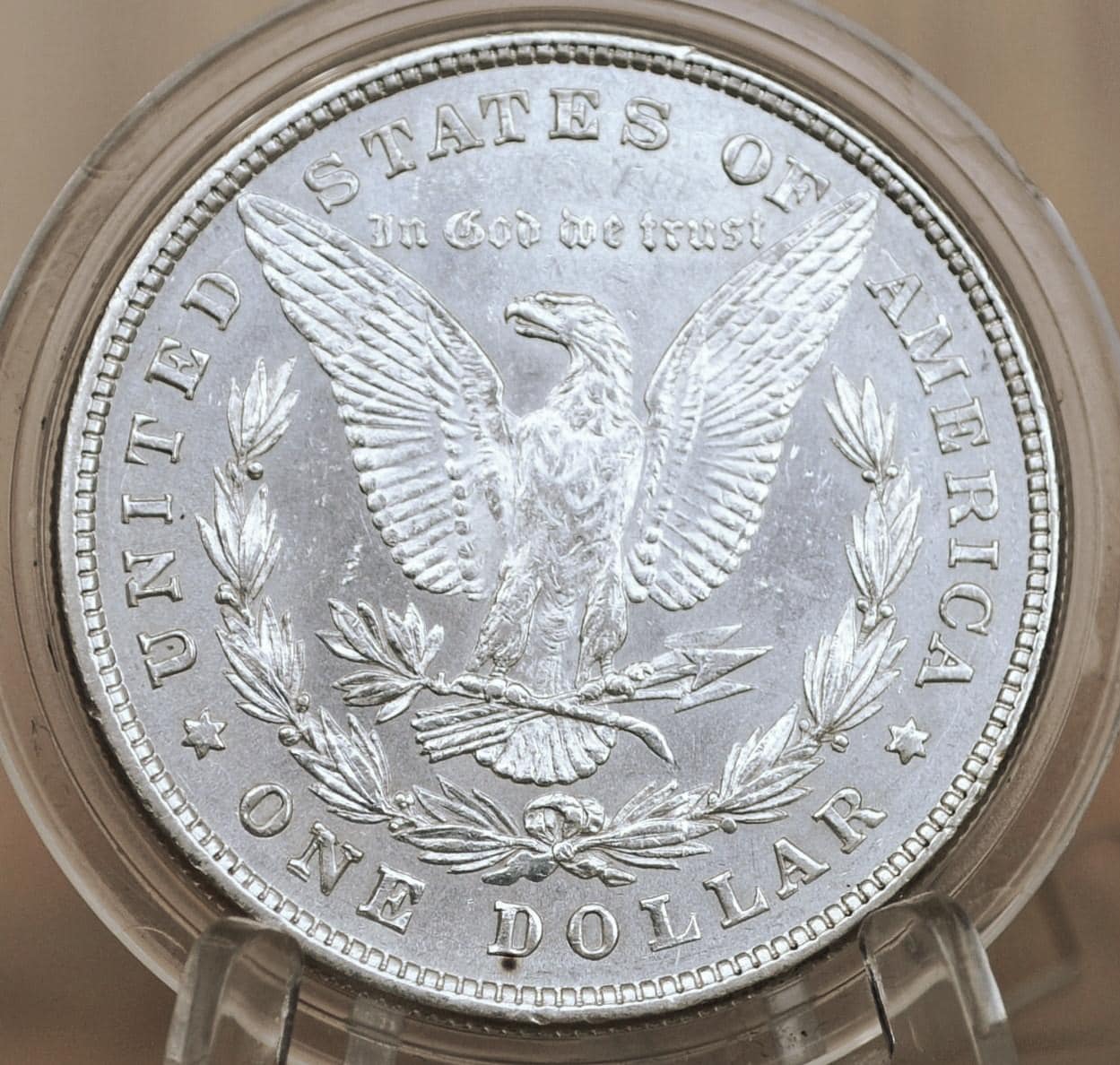 1878 Morgan Silver Dollar Eight Feathers - AU58 (Choice AU) -1878 8 Tail Feathers Morgan 8 Tailfeather Variety 1878 P Morgan Silver - Image 2