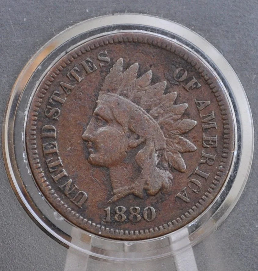 1880 Indian Head Penny - Choose by Grade / Condition - Great Date - Indian Head Cent 1880 - Image 6