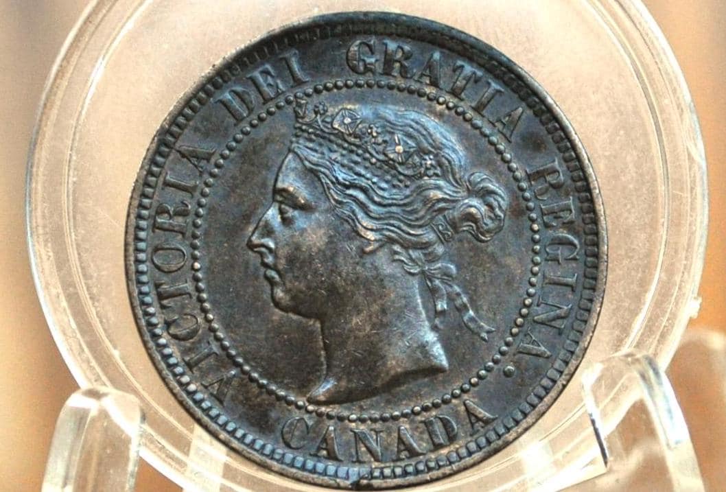 1884 Canadian Cent - Choose by Coin / Grade, Nice Coin - 1884 Penny Canada 1 Cent 1884 - Image 2