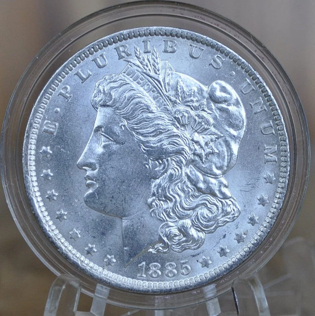 1885 Morgan Silver Dollar - XF-BU (Extremely Fine to Uncirculated [MS60+]), Choose by Grade 1885 P Morgan Dollar 1885 Silver Dollar - Image 2