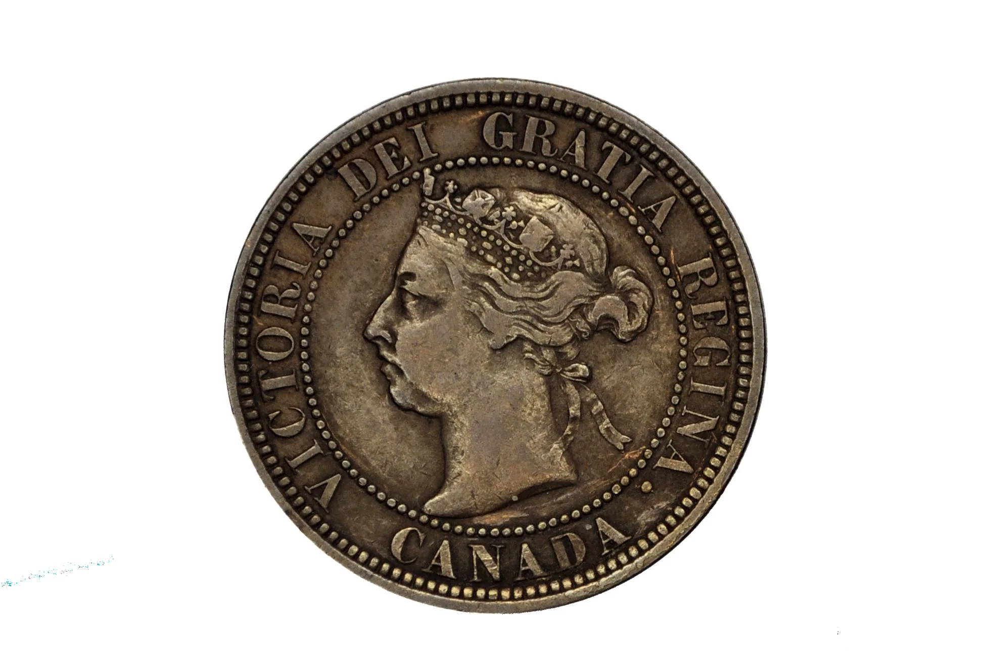1890 Canadian Cent - Better Date, F-VF Grade / Condition - Queen Victoria - One Cent Canada 1890 Large Cent - Canada 1890 One Cent - Image 4
