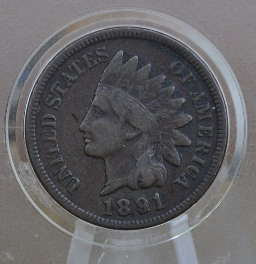 1891 Indian Head Penny - Choose by Grade / Condition - Indian Head Cent 1891 - 1891 US One Cent - Higher Grades - Image 7