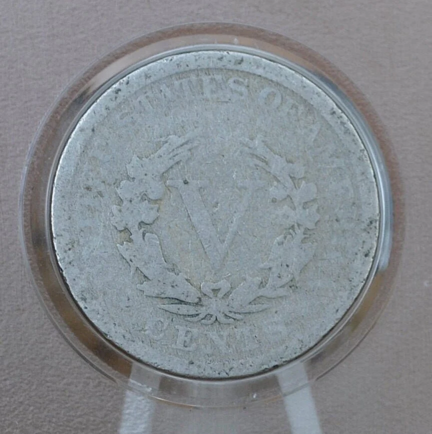 1893 V Nickel - Choose by Grade / Condition - 1893 Liberty Head Nickel - Philadelphia Mint - Better Date - Nickel Collection - Image 3
