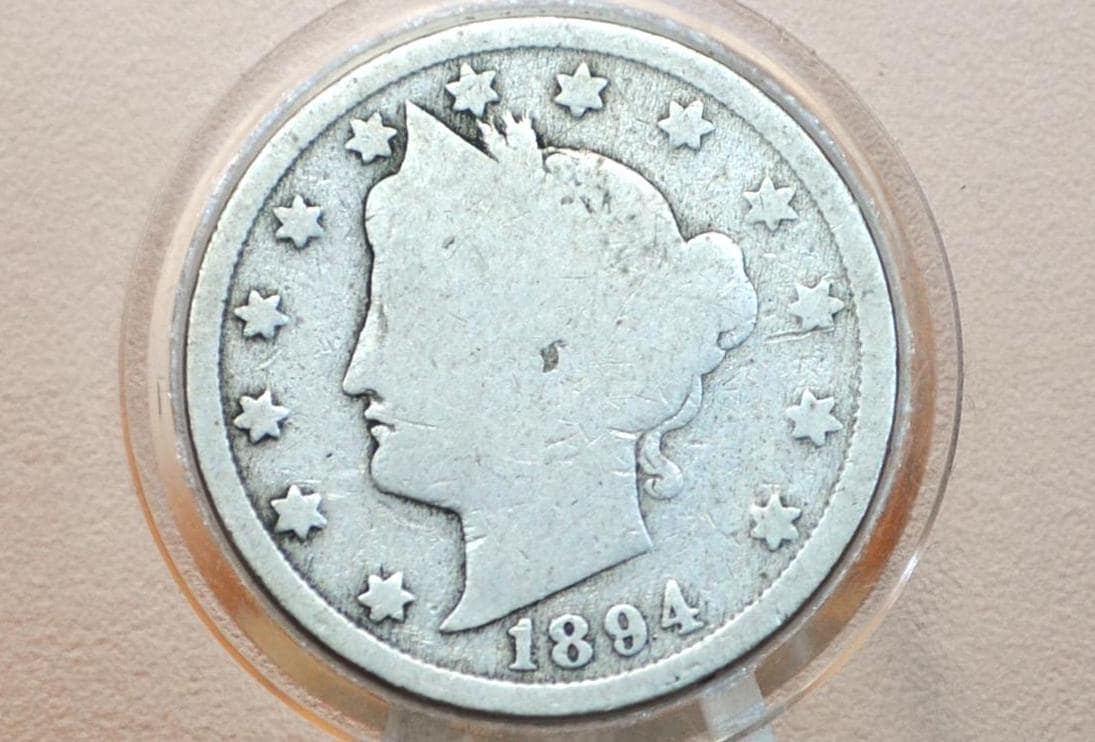 1894 Liberty Head Nickel - Choose by Grade - Lower Mintage Date - 1894 V Nickel - Philadelphia Mint - 1894 Nickel - Image 2