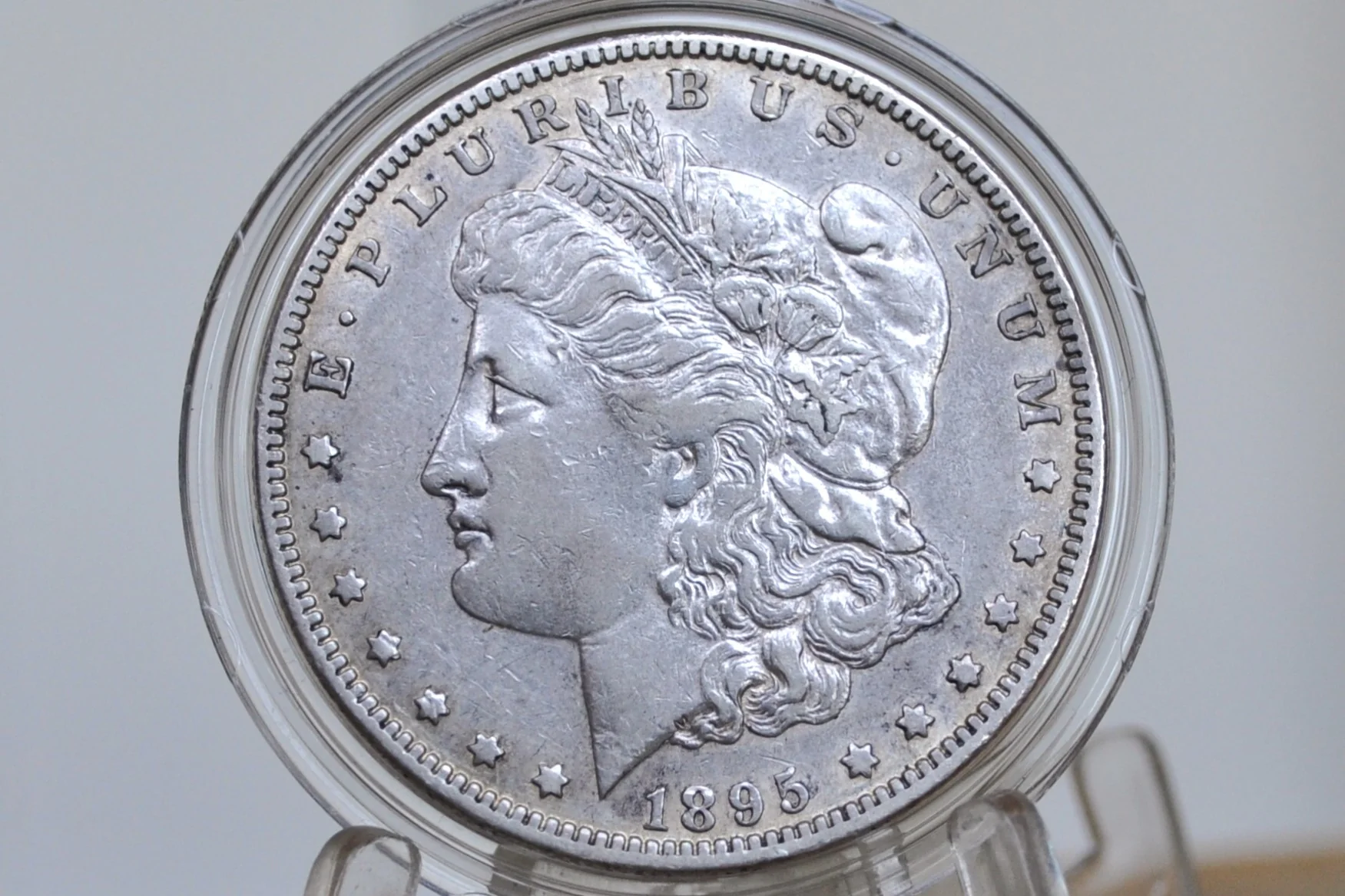 1895-O Morgan Dollar, Key Date - AU50+ - Great Eye Appeal - 1895 O Morgan Silver Dollar 1895O Silver Dollar - Image 2