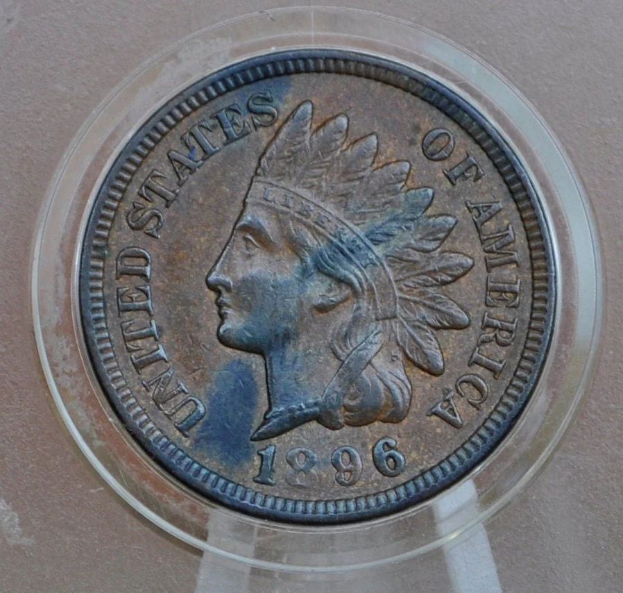 1896 Indian Head Penny - VF-XF (Very to Extremely Fine) Choose by Grade - Indian Head Cent 1896 - Image 3