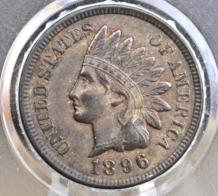 1896 Indian Head Penny - Choose by Grade / Condition - Indian Head Cent 1896 - US 1 Cent 1896 Penny - Image 4