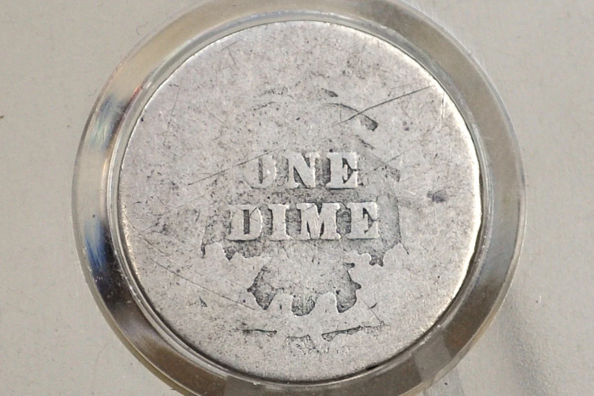 1896-S Barber Silver Dime - AG/Fair Grade / Condition, RARE Date - 1896S Dime 1896 S - Image 2