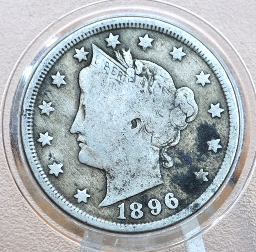 1896 V Nickel - Choose by Grade / Condition - 1896 Liberty Head Nickel - Philadelphia Mint - Better Date - Nickel Collection - Image 3