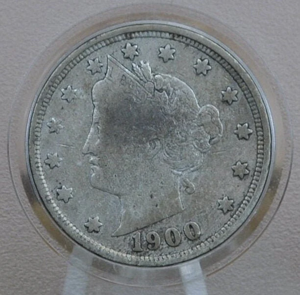 1900 Liberty Head Nickel - Choose by Grade / Condition - V Nickel 1900 - Barber Design - Old, Collectible US Coin - Image 3