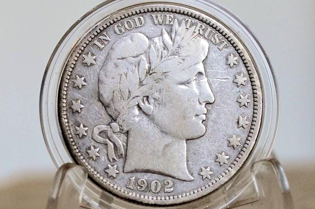 1902 Barber Half Dollars, P,O,S Mints - Choose by Mint / Grade! - Philadelphia Mint - 1902 Barber Silver Half Dollar - Image 3