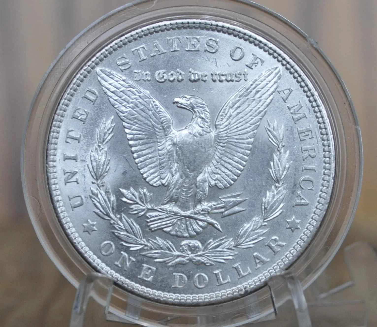 1902 Morgan Silver Dollar - MS62 (Uncirculated), Beautiful Mint Luster - 1902-P Morgan Dollar - 1902 Silver Dollar - No Mint Mark - Image 2