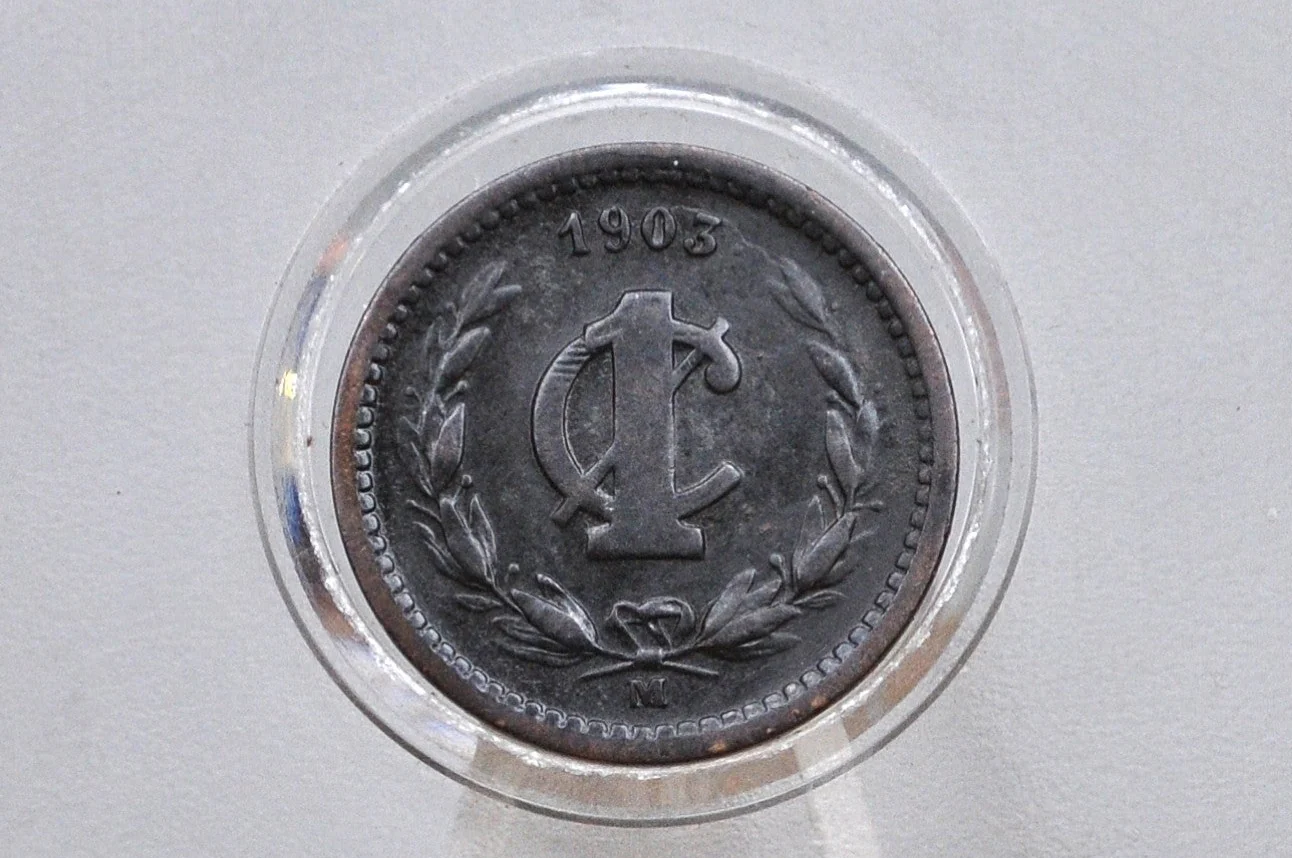 1903 Mexican 1 Cent - XF/AU Condition - Mexico City Mint - Mexican Republic Coins - - Image 2