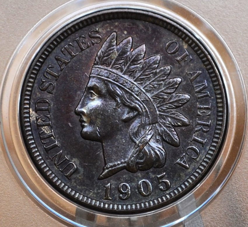 1905 Indian Head Penny - Choose by Grade - Indian Head Cent 1905 - US 1 Cent 1905 - Indian Head Pennies - Image 3
