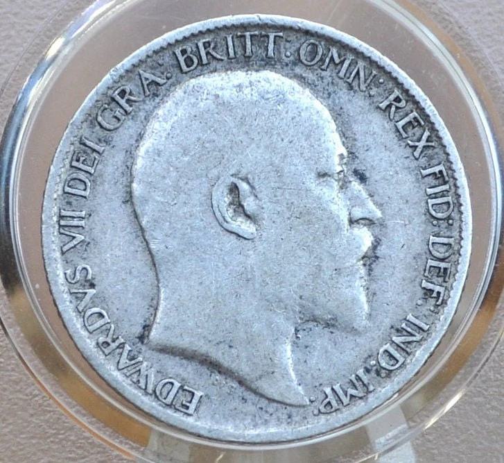 1905 Sixpence Great Britain - Sterling Silver - Edward VII - Sterling Silver 6 Pence - 1905 Six pence 1905 6 Pence - Image 2